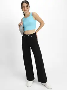 JUNEBERRY Solid Cotton Sleeveless Top