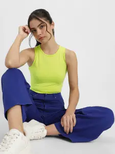 JUNEBERRY Solid Pure Cotton Crop Top