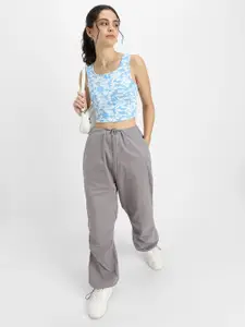 JUNEBERRY pure cotton abstract printed Crop Top