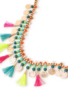Accessorize Beaded Coin Statement Necklace
