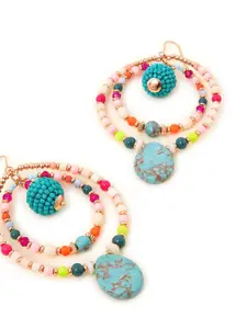 Accessorize Beaded Circular Drop Earrings