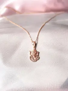 March by FableStreet 18KT Rose Gold-Plated Stainless Steel Pendant With Chain