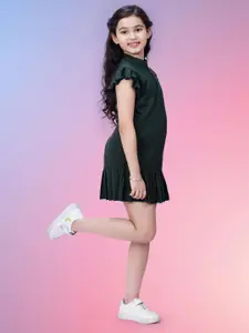 BAESD Flutter Sleeve Cotton Drop Waist Dress