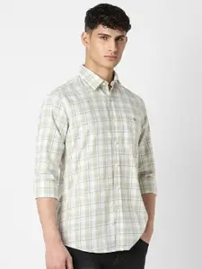 Van Heusen Sport Men Slim Fit Checked Cotton Opaque Casual Shirt