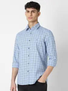 Van Heusen Sport Men Slim Fit Checked Cotton Casual Shirt