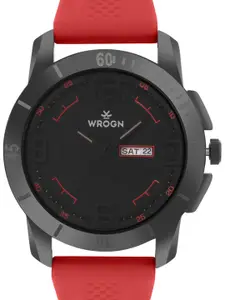 WROGN Men Brass Patterned Bracelet Style Straps Analogue Multi Function Watch WRGN136D