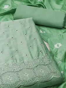 Peachmode Floral Embroidered Unstitched Dress Material