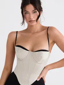 MIAKEE Women Solid Corset Top