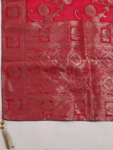 Meena Bazaar Ethnic Motifs Woven Design Zari Unstitched Dress Material