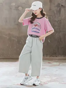 INCLUD Girls Graphic Printed T-shirt With Trousers