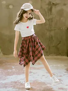 INCLUD Girls Printed Top With Skirt