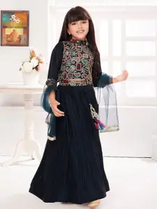 Tiny Kingdom Girls Embroidered Sequinned Ready to Wear Lehenga & Blouse With Dupatta