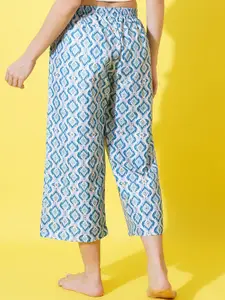 FFLIRTYGO Women Ethnic Motif Printed Mid-Rise Lounge Pants