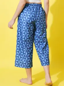 FFLIRTYGO Women Printed Mid-Rise Lounge Pants