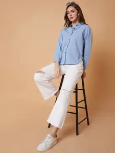 SHOWOFF Women Standard Slim Fit Opaque Casual Shirt