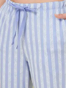 Dreamz by Pantaloons Women Pure Cotton Striped Lounge Pants