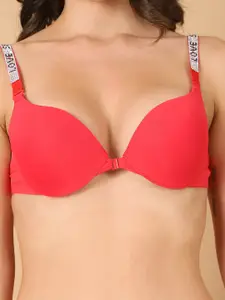 PrettyCat Half Coverage Front Open Underwired Lightly Padded Pushup Bra