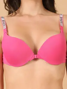 PrettyCat Half Coverage Lightly Padded Front Open Underwire Pushup Bra