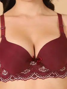 PrettyCat Floral T-Shirt Bra Medium Coverage Underwired Lightly Padded