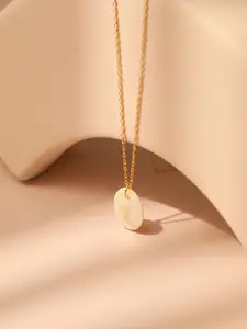 AQUASTREET 18K Gold-Plated Waterproof Antitarnish Letter K Initial Pendant Necklace