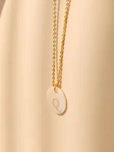 AQUASTREET 18K Gold-Plated Waterproof Antitarnish Letter Q Initial Pendant Necklace
