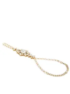 OOMPH Gold-Plated Kundan Ring Bracelet