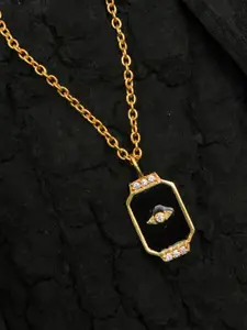 Totapari Gold-Plated Evil Eye Meena Pendant with Chain