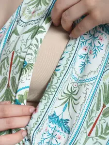 Secret Wish Ethnic Motifs Print Maxi Maternity Kaftan Nightdress