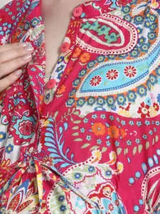 Secret Wish Printed Cotton Maternity Kaftan Nightdress