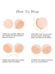 KRENOZ Reusable Invisible Stick On Bra Lingerie accessories