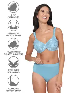 Wacoal Lace Floral Full Coverage Underwired Non-Padded Push-Up Bra