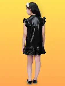 BAESD Girls Flutter Sleeve Drop Waist Mini Dress