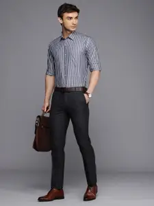 Raymond Slim Fit Opaque Striped Pure Cotton Formal Shirt