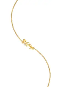 Zavya 925 Sterling Silver Om & Thrishul Charm Brother Rakhi Bracelet