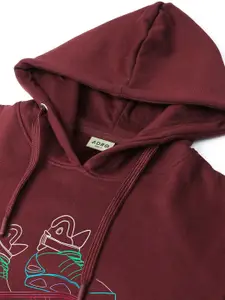 ADRO Men Printed Hooded Pullover Sweatshirt