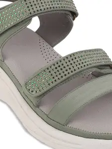 Mochi Women Embellished Comfort Sandals