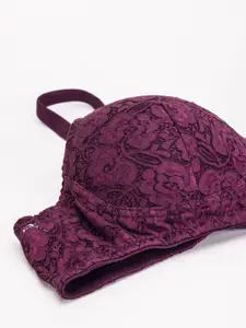 DressBerry Pack of 3 Floral Medium Coverage Heavily Padded Bra