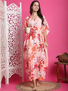 Boston Club Women Printed Maxi Kaftan Nightdress