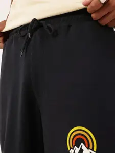 Kook N Keech Men Street Vibe Relaxed Fit Cotton Terry Printed Joggers