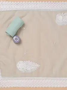 Koskii Floral Embroidered Unstitched Dress Material