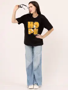 Leotude Women Printed Round Neck T-shirt