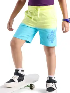 Honeyhap Boys Printed  Cotton Mid-Rise Outdoor Shorts