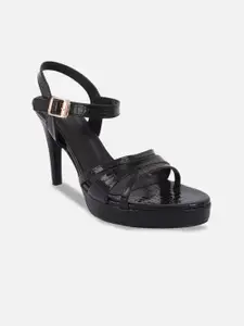 Carlton London Women Stiletto Sandals with Buckles