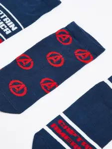 Max Pack Of 3 Men Avengers Assorted Printed Ankle Length Socks