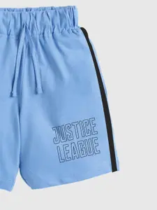YK X Minute Mirth Boys Justice League Printed Pure Cotton Shorts