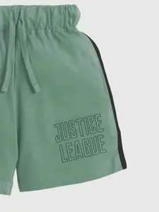 YK X Minute Mirth Boys Justice League Printed Pure Cotton Shorts