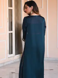 KALINI Embroidered Top, Shrug With Palazzo