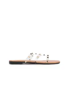 ADIVER Women Open Toe Flats