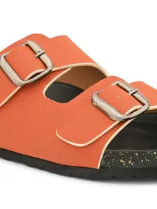 HERE&NOW Women Open Toe Flats with Buckles