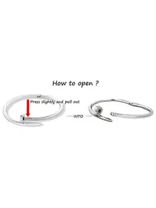 KARISHMA KREATIONS Silver-Plated Stainless Steel Cuff Bracelet